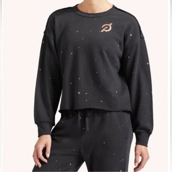 Peloton Crewneck Pullover Show Up & Shine Plus Size 3X Crop Top Sweatshirt - Picture 1 of 7